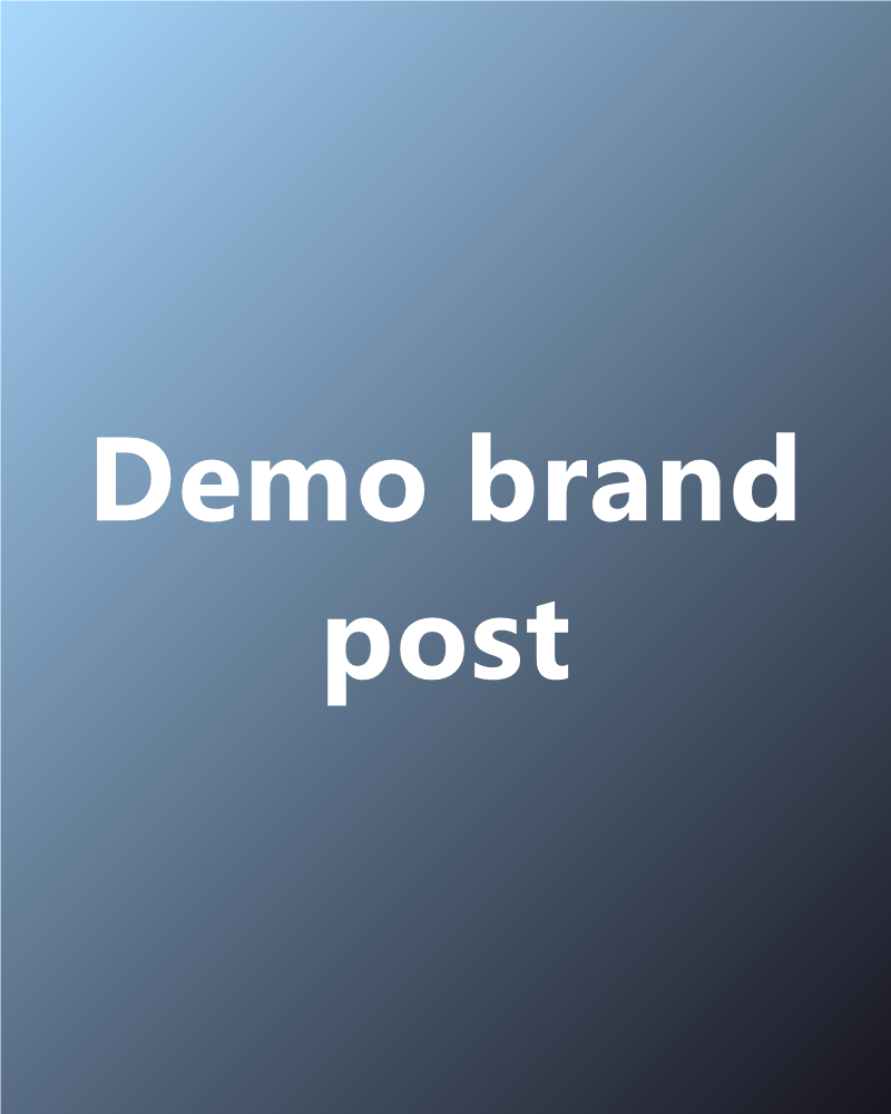 Demo placeholder brand post